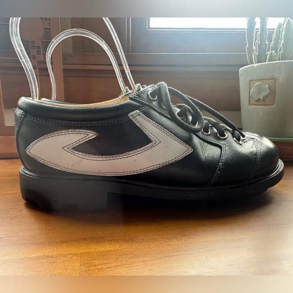 Fluevog EXCELLENT Angels Ivan vintage lace-up trainer black & light blue -W7/7.5 - Picture 4 of 16